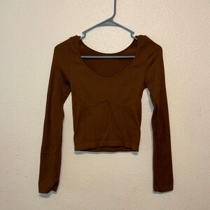 Brown Long Sleeve Women's‎ Top